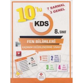 Sonuç Yayınları 8. Sınıf Fen Bilimleri 10'lu Kazanım Değerlendirme Sınavı