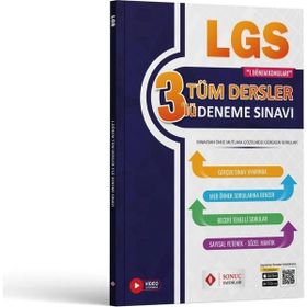 Sonuç Yayınları - 8. Sınıf LGS 2022-2023 Tüm Dersler 1.Dönem 3'lü Deneme Sınavı
