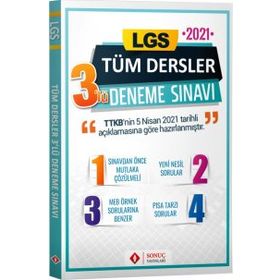 Sonuç Yayınları 8. Sınıf LGS Tüm Dersler 3'lü Deneme