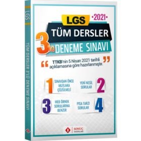 Sonuç Yayınları 8. Sınıf LGS Tüm Dersler 3'lü Deneme