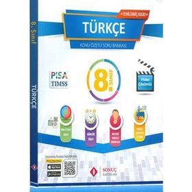 Sonuç Yayınları 8. Sınıf Türkçe Konu Özetli Soru Bankası