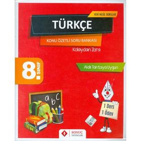 Sonuç Yayınları 8. Sınıf Türkçe Konu Özetli Soru Bankası