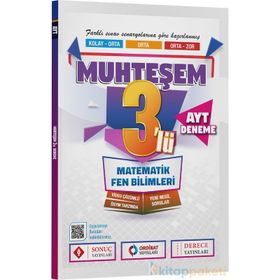 Sonuç Yayınları AYT Matematik Fen Bilimleri Muhteşem 3'lü Deneme Sınavı