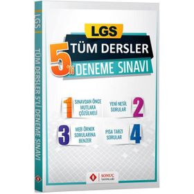 Sonuç Yayınları - LGS Tüm Dersler 5'li Deneme Sınavı