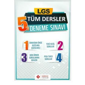 Sonuç Yayınları - LGS Tüm Dersler 5'li Deneme Sınavı
