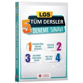 Sonuç Yayınları - LGS Tüm Dersler 5'li Deneme Sınavı