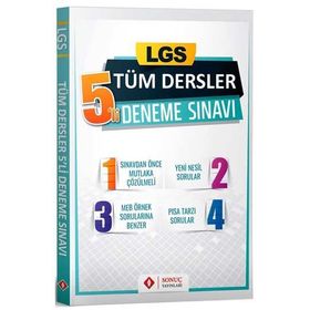 Sonuç Yayınları - LGS Tüm Dersler 5'li Deneme Sınavı