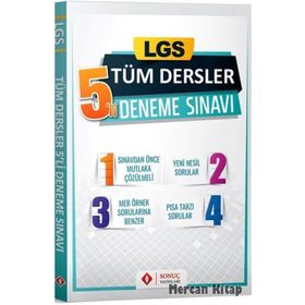 Sonuç Yayınları - LGS Tüm Dersler 5'li Deneme Sınavı