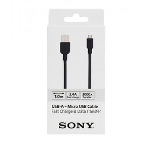 Sony CP-AB100 100cm Micro Usb 2.4a Hızlı Şarj Ve Siyah Data Kablosu