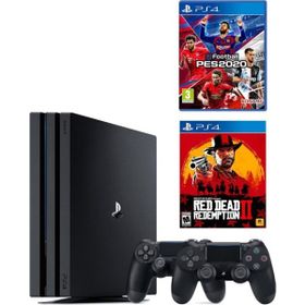 Sony PlayStation 4 Pro Oyun Konsolu + 2.DualShock + PES 2020 + Red Dead Redemption 2