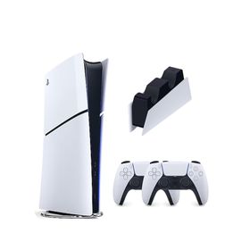 Sony Playstation 5 1 TB Slim Dijital Edition Oyun Konsolu + 2. PS5 Kol Beyaz + PS5 Şarj İstasyonu