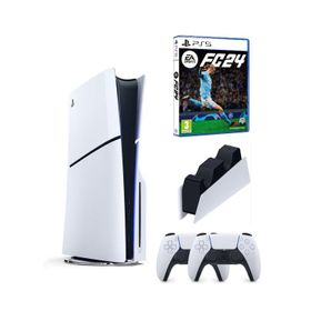 Sony Playstation 5 Beyaz Slim Cd + 2. DualSense Ps5 Kol+Şarj İstasyonu