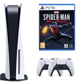 Sony Playstation 5 Diskli + 2. DualSense Kol + Ps5 Spider Man Beyaz Oyun Konsolu