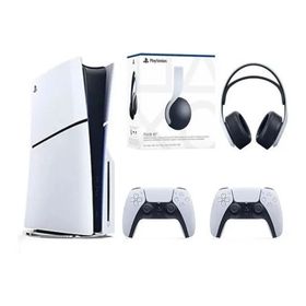 Sony PlayStation 5 Slim CD Edition Oyun Konsolu + 2 DualSense + Şarj İstasyonu + 3D Kulaklık