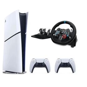 Sony PlayStation 5 Slim Dijital Edition Oyun Konsolu + 2.DualSense + G29 Driving Force Yarış Direksiyonu