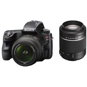 Sony SLT-A37 18-55mm + 55-200mm Lens Siyah DSLR Fotoğraf Makinesi