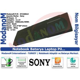 Sony VGP-BPSC24 Notebook Bataryası
