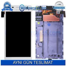 Sony Xperia C4 Dokunmatik Beyaz Çıtalı Lcd Ekran