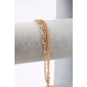 Soobepark Çoklu Tasarım Kadın Zincir Gold Bileklik