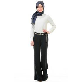 Soralline 1678 Lacivert Abiye Bol Kadın Pantolon