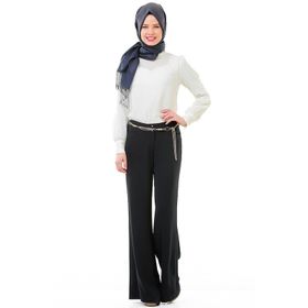 Soralline 1678 Lacivert Abiye Bol Kadın Pantolon