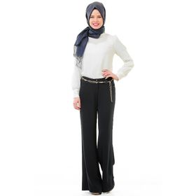 Soralline 1678 Lacivert Abiye Bol Kadın Pantolon