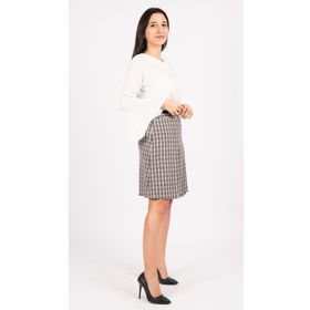 Soralline 785 Lacivert Ekoseli Kadın Etek