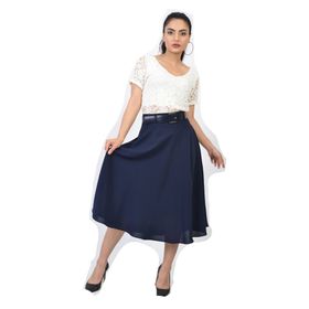 Soralline Kloş Lacivert Kadın Etek