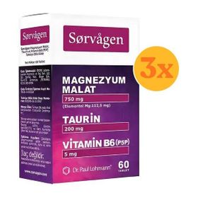 Sorvagen Magnesium Malate Taurine Vitamin B6 3x60 Tablet