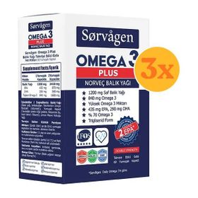 Sorvagen Omega 3 Plus 3x60 Kapsül Balık Yağı