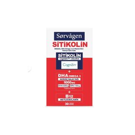 Sorvagen Sitikolin DHA Omega 3 ve B12 Takviye Edici Gıda 30 Kapsül