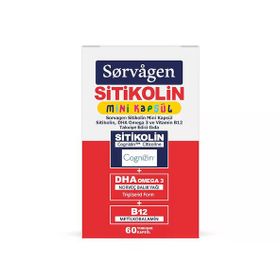 Sorvagen Sitikolin Mini Kapsül DHA Omega 3 ve B12 Takviye Edici Gıda 60 Kapsül