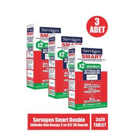 Sorvagen Smart Double Sitikolin Omega 3 3x30 Kapsül