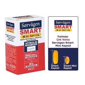 Sorvagen Smart Mini Sitikolin Omega-3 B12 60 Kapsül