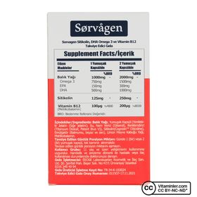 Sorvagen Smart Sitikolin DHA Omega 3 B12 2x30 Kapsül Balık Yağı