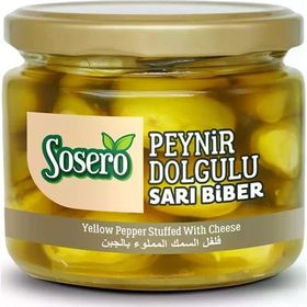 Sosero 290 gr Cam Kavanoz Peynir Dolgulu Balık Biber