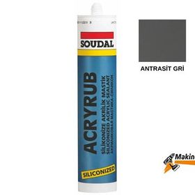 Soudal Acryrub Silikonize Antrasit Gri 500 gr Mastik