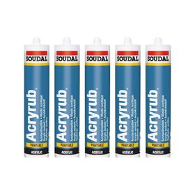 Soudal Acryrub Silikonize Mastik 500 Gram 5'li Paket Tüm Renkler