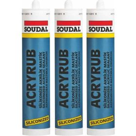 Soudal Akrilik Silikonize 3x500 gr Gri Mastik