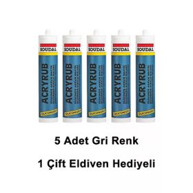 Soudal Akrilik Silikonize 5x500 gr Gri Mastik