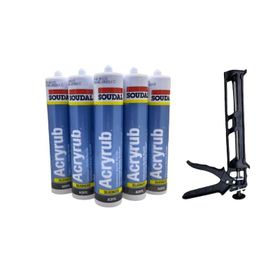 Soudal Akrilik Silikonize 5x500 gr Gri Mastik