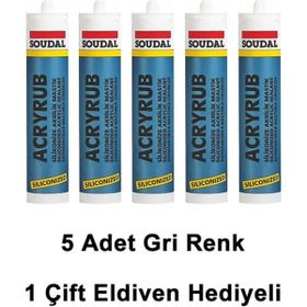 Soudal Akrilik Silikonize 5x500 gr Gri Mastik