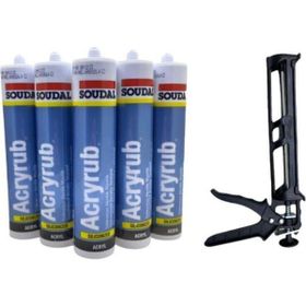 Soudal Akrilik Silikonize 5x500 gr Gri Mastik