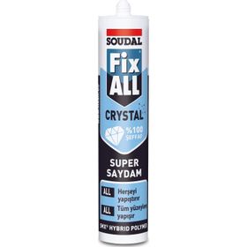 Soudal Fix 290 ml ALL Crystal Tam Şeffaf Süper Saydam Yapıştırıcı