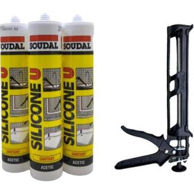 Soudal Şeffaf 280 ml 3'lü Set Silikon