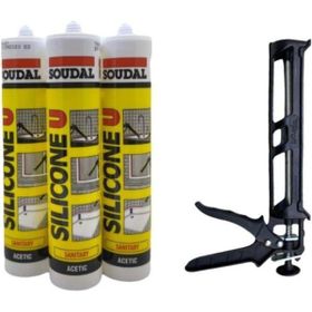 Soudal Şeffaf 280 ml 3'lü Set Silikon