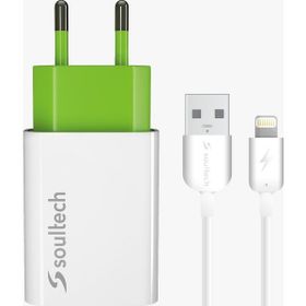 Soultech SC112B Comfort 2100 mAh Beyaz Iphone Seyahat Şarj Cihazı ve Kablo