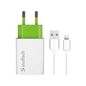 Soultech SC112B Comfort 2100 mAh Beyaz Iphone Seyahat Şarj Cihazı ve Kablo