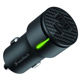 Soultech SS501S Usb-C 20W Usb-A 3.0A Siyah Hızlı Arac Şarjı