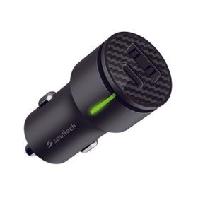 Soultech SS501S Usb-C 20W Usb-A 3.0A Siyah Hızlı Arac Şarjı
